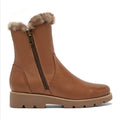 Django and Juliette Dlinga Camel Leather Bootie Leopard