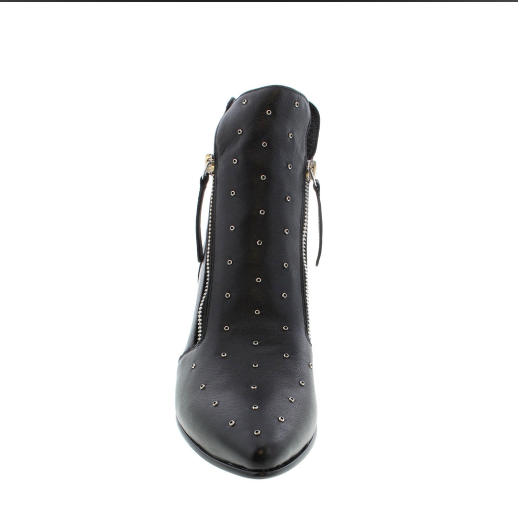 Django and Juliette Black Studded Leather Booty