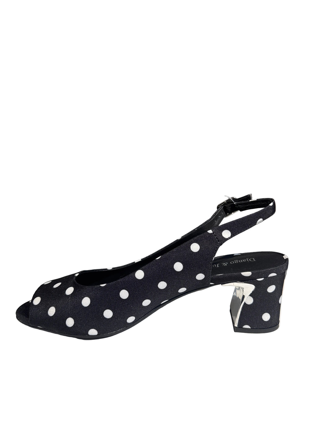 Django and Juliette Jackiest Slingback Peep Toe Heel