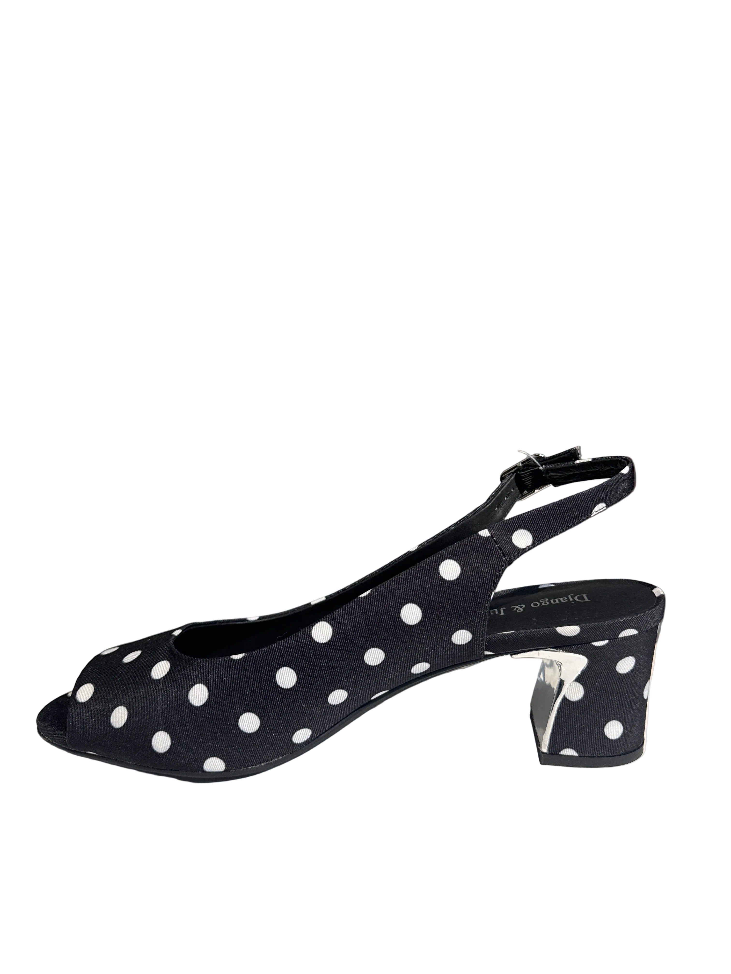 Django and Juliette Jackiest Slingback Peep Toe Heel