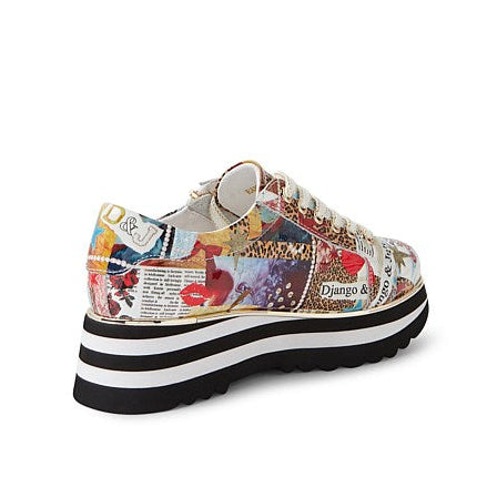 Django & Juliette Eammes Platform Sneaker - Collage Print