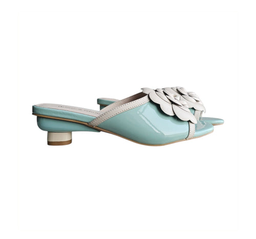 Django and Juliette Blue kitten heel sandal