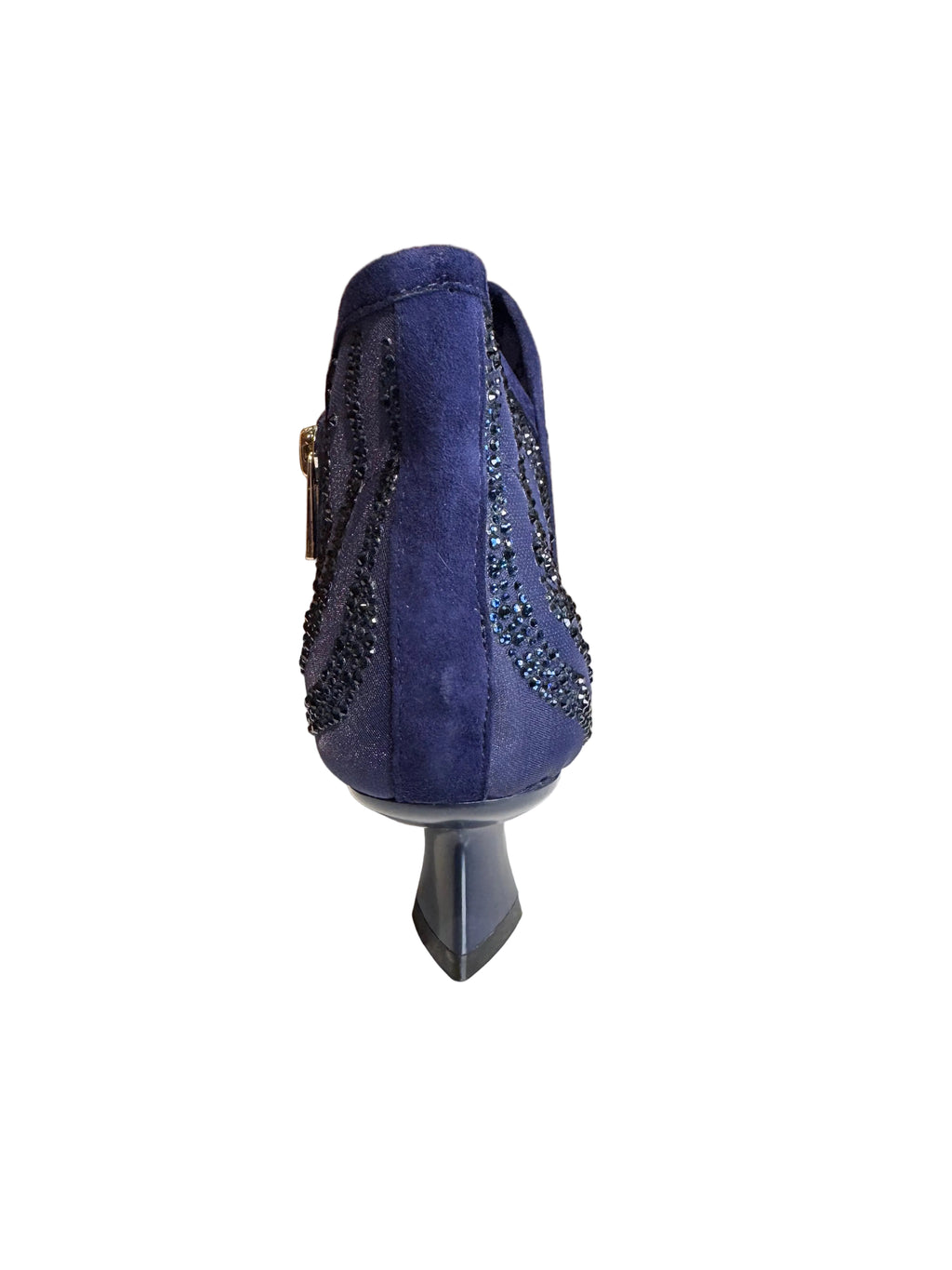 Django and Juliette Blue Mesh and Suede Bootie
