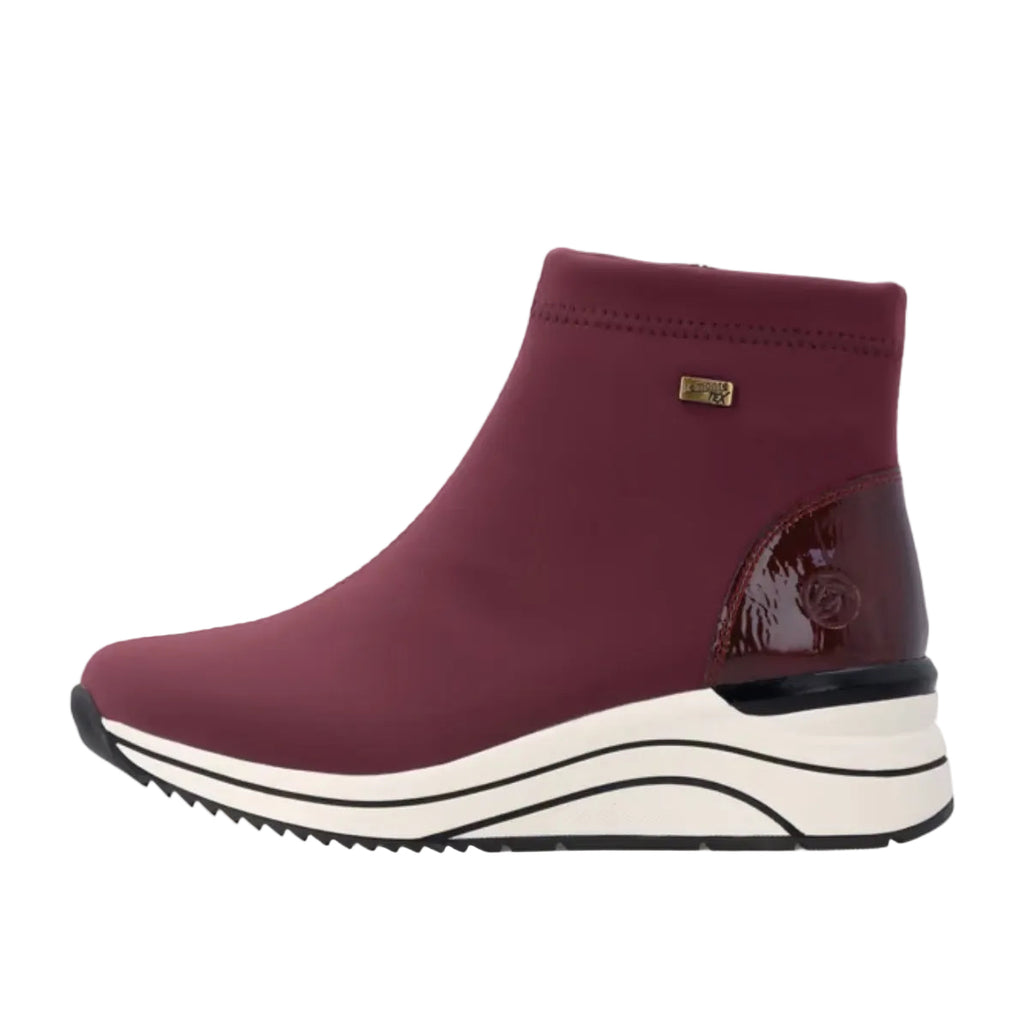 Remonte Water Resistant Bootie red