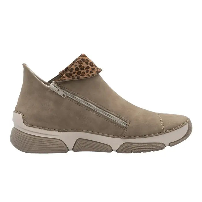 Rieker Women's Zip Ankle Boot - Beige