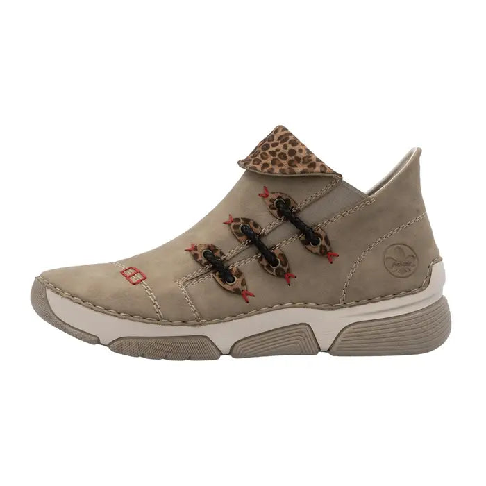 Rieker Women's Zip Ankle Boot - Beige
