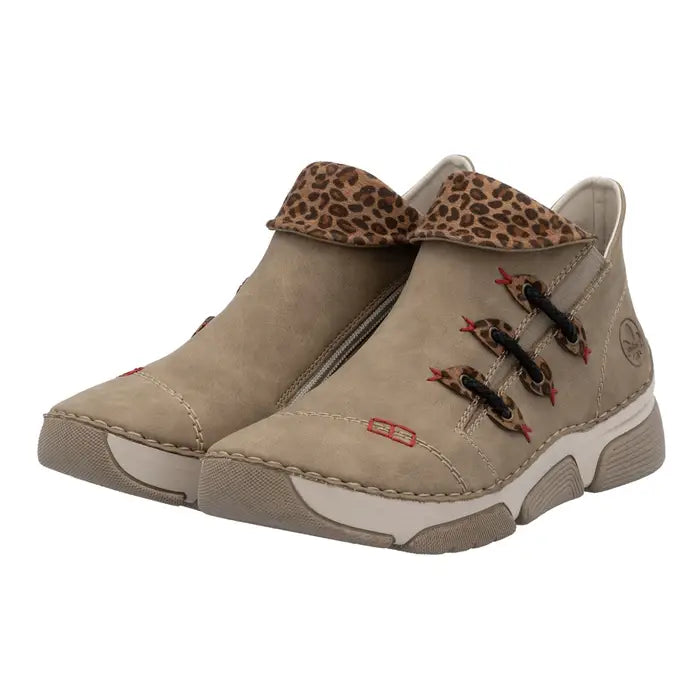 Rieker Women's Zip Ankle Boot - Beige