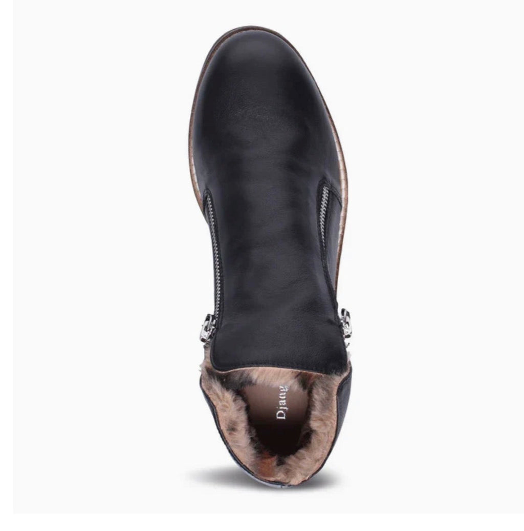 Django and Juliette Opal Leather Bootie Leopard