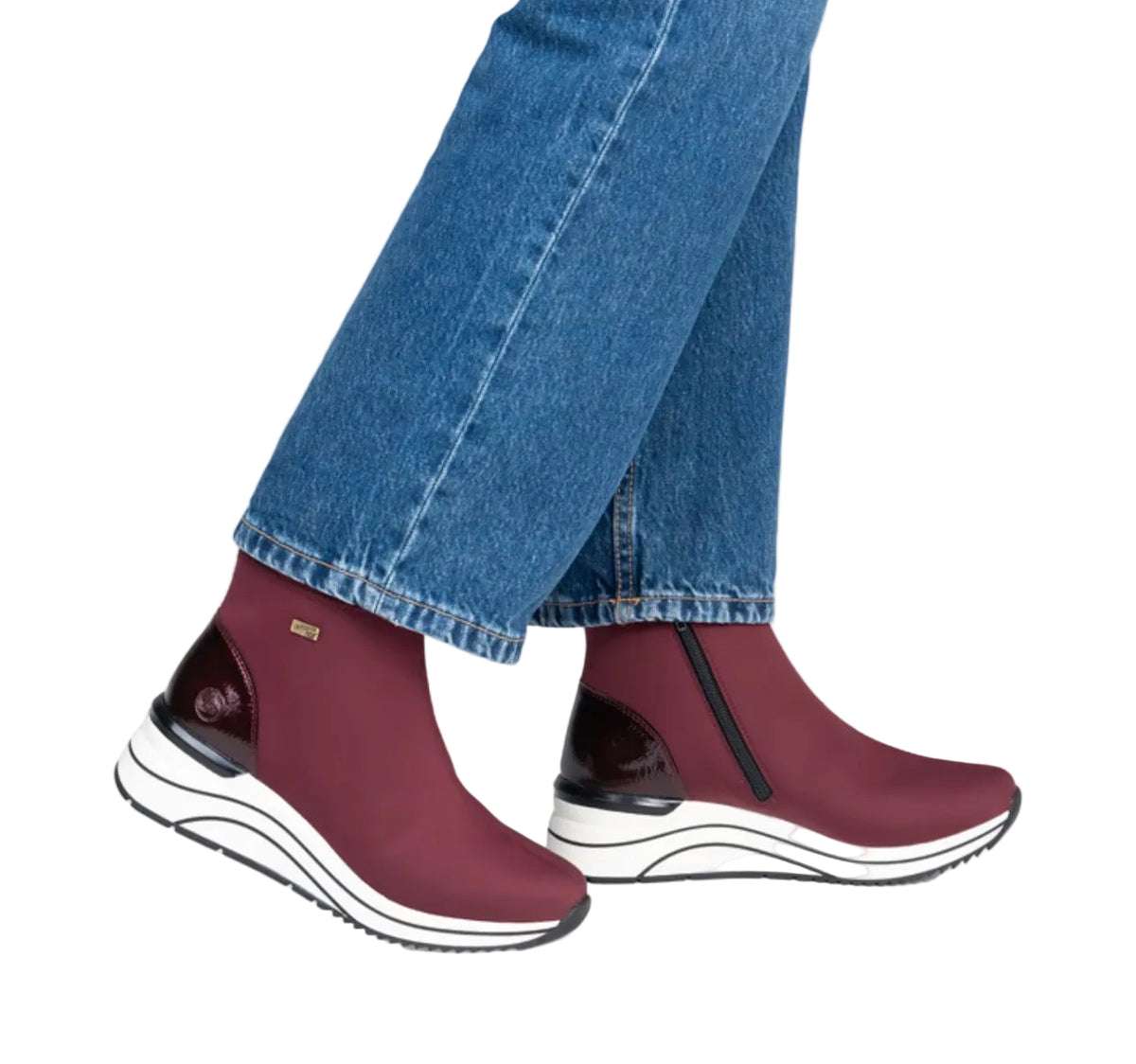 Remonte Water Resistant Bootie red