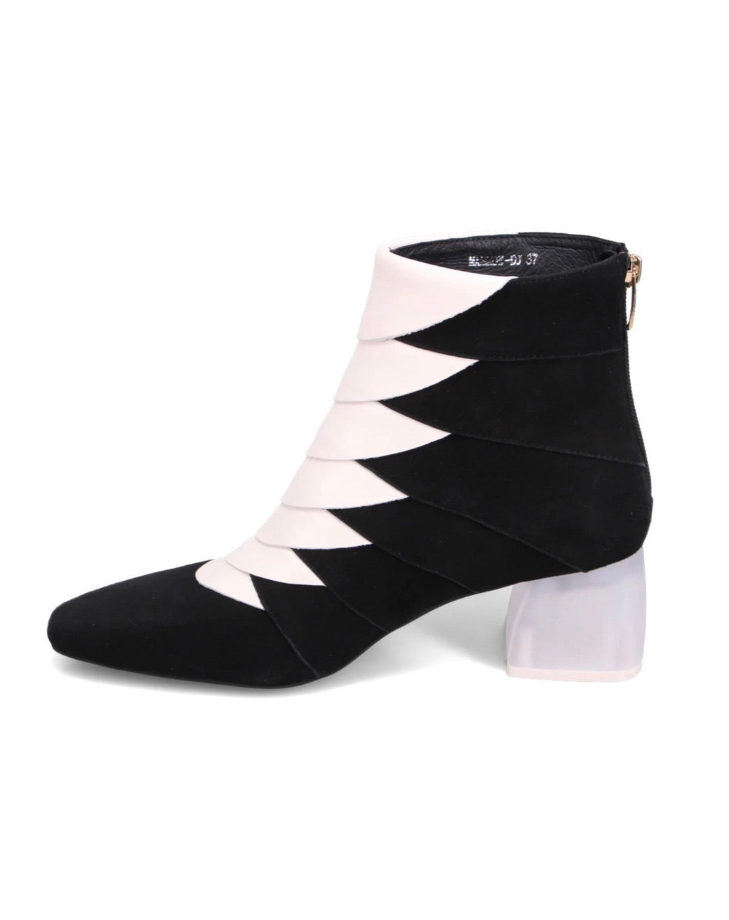 Black / Cream Suede Mammow Django and Juliette Booty