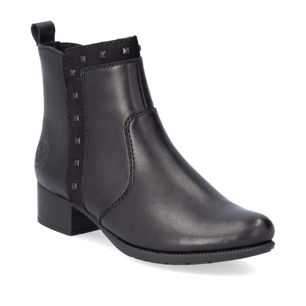 Rieker Women's Stud Detail Ankle Boot - Black