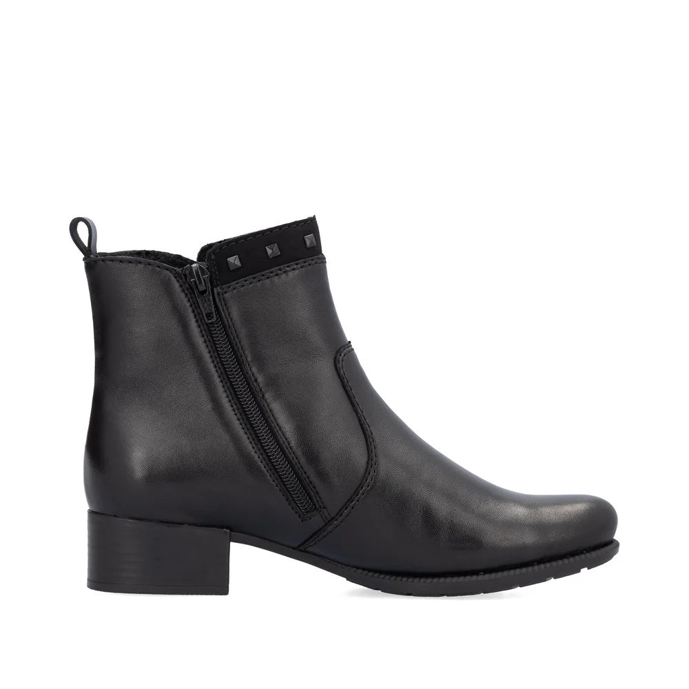 Rieker Women's Stud Detail Ankle Boot - Black