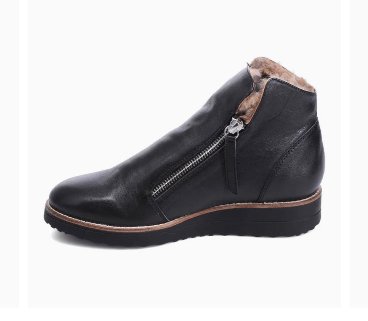 Django and Juliette Opal Leather Bootie Leopard
