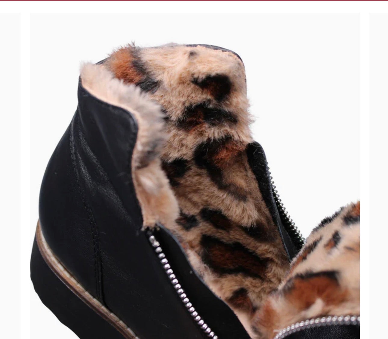 Django and Juliette Opal Leather Bootie Leopard