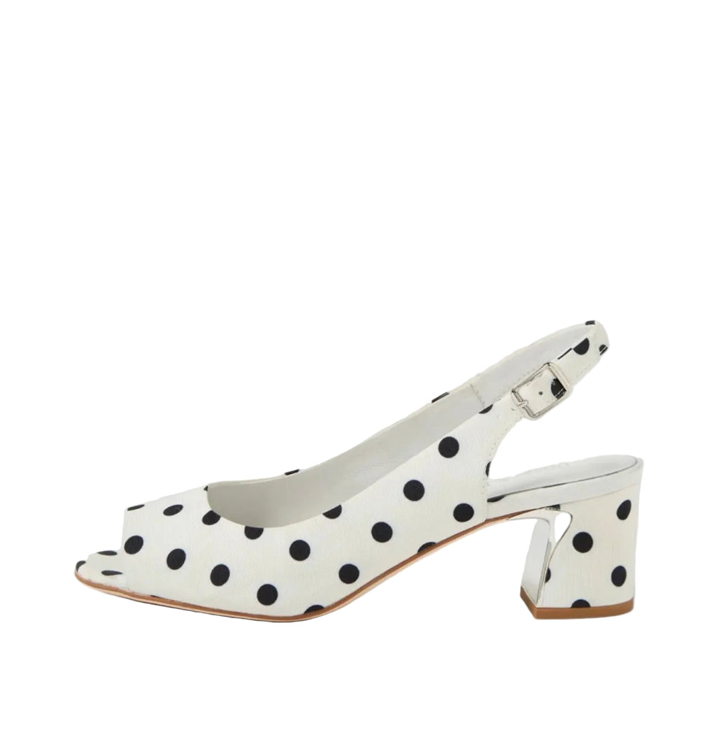 Django and Juliette Jackiest Slingback Peep Toe Heel