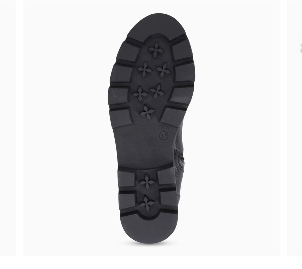 Django and Juliette Dlinga Black Leather Bootie Leopard