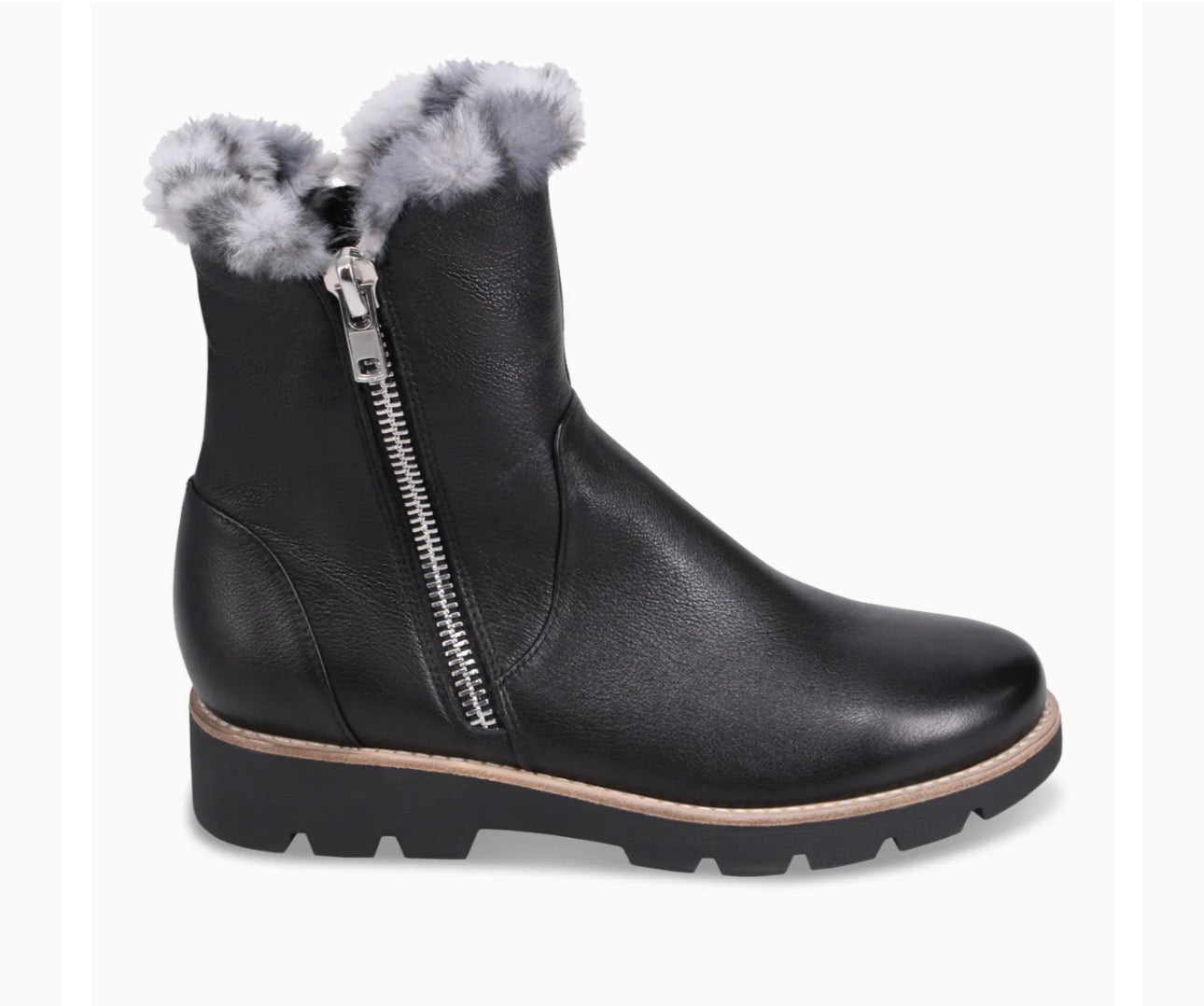 Django and Juliette Dlinga Black Leather Bootie Leopard