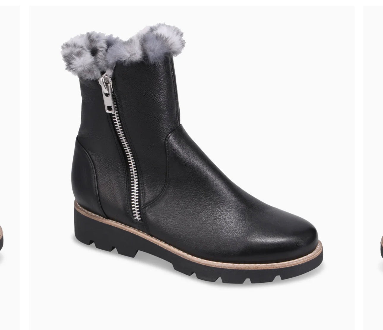 Django and Juliette Dlinga Black Leather Bootie Leopard