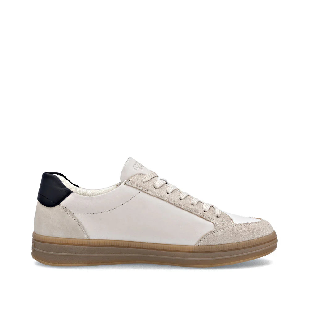 Remonte Women's Lace-up Zip Sneaker - Beige Combination