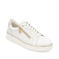 Rieker Lace-up Zip Sneaker - White/Gold