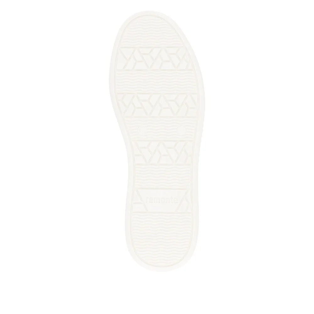 Rieker Lace-up Zip Sneaker - White/Gold