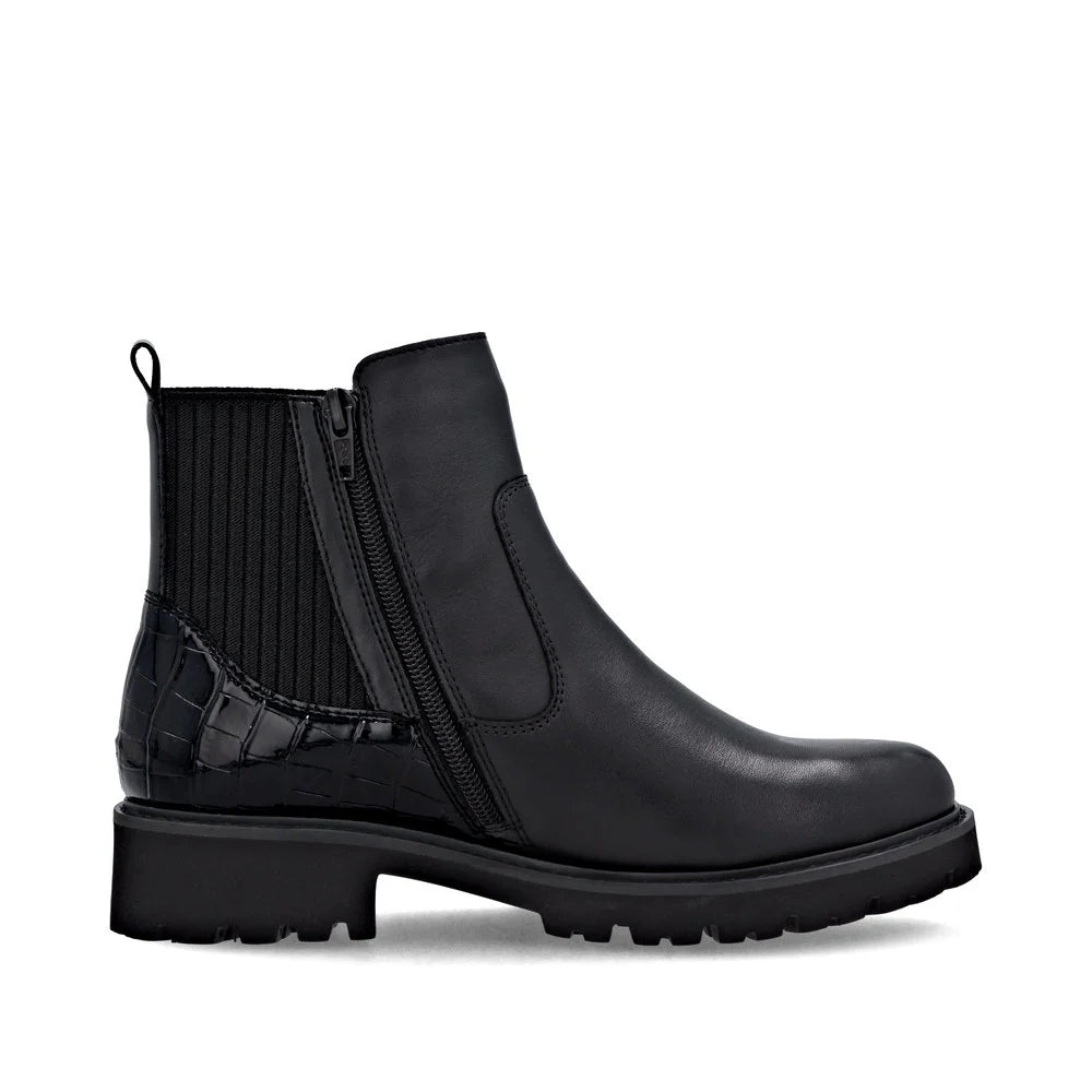 Remonte Women's Chelsea Zip Ankle Boot - Black