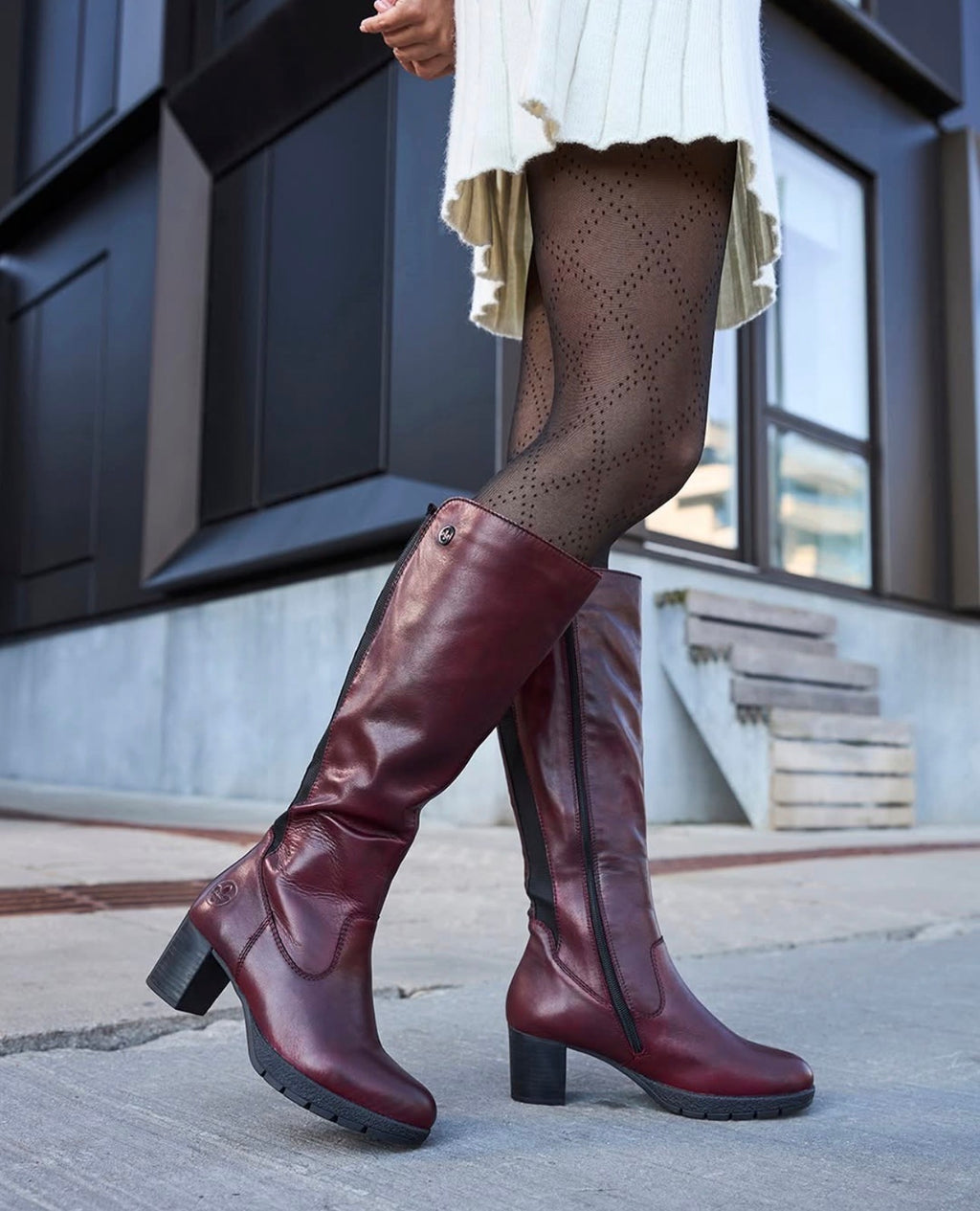 Rieker Dark Red Burgundy Boots