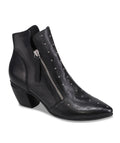 Django and Juliette Black Studded Leather Booty