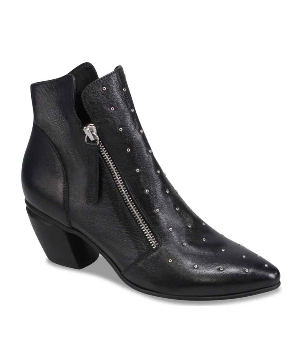 Django and Juliette Black Studded Leather Booty