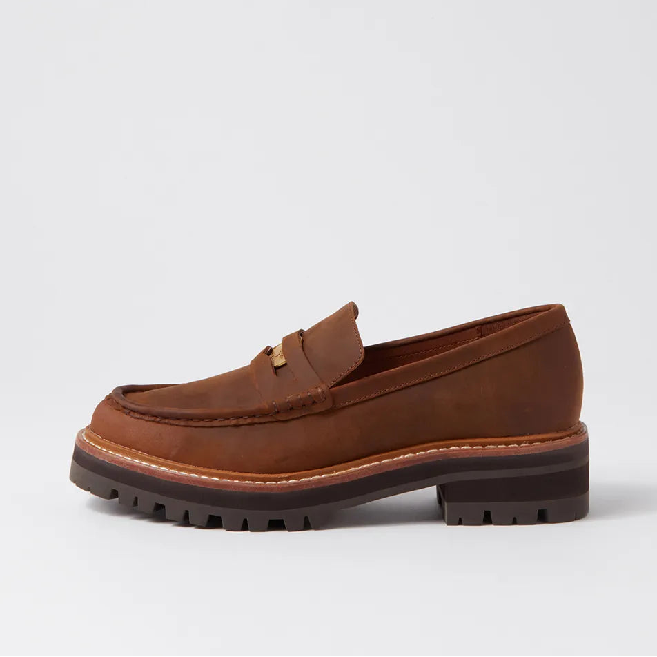 Django & Juliette Finola Leather Loafers - Brown