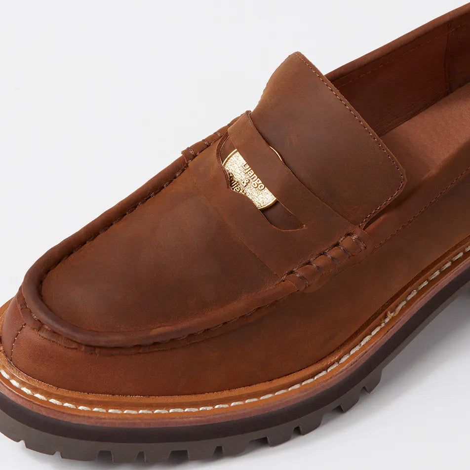 Django & Juliette Finola Leather Loafers - Brown