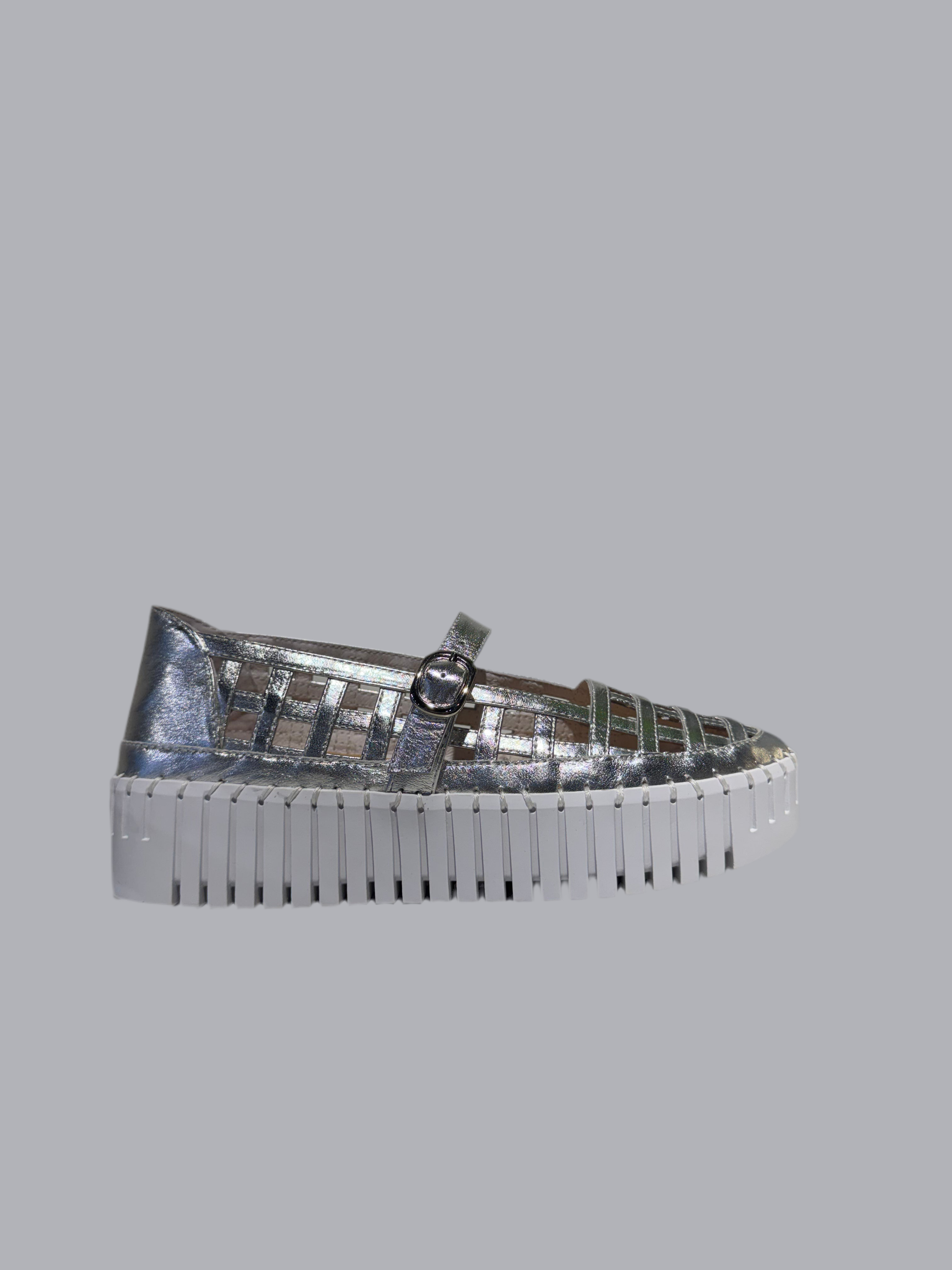 Django and Juliette Silver Metallic Mary Jane