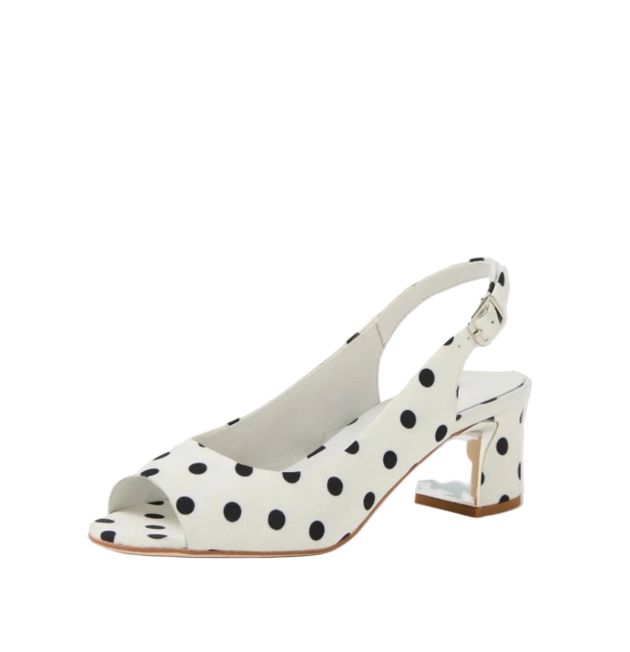 Django and Juliette Jackiest Slingback Peep Toe Heel