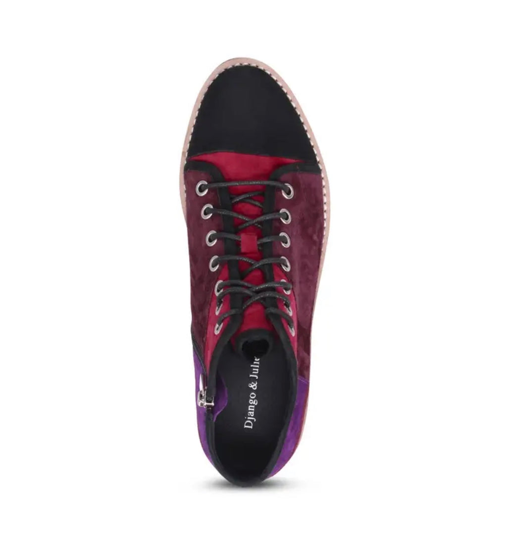 Red Purple multi suede Django and Juliette Regine Booty