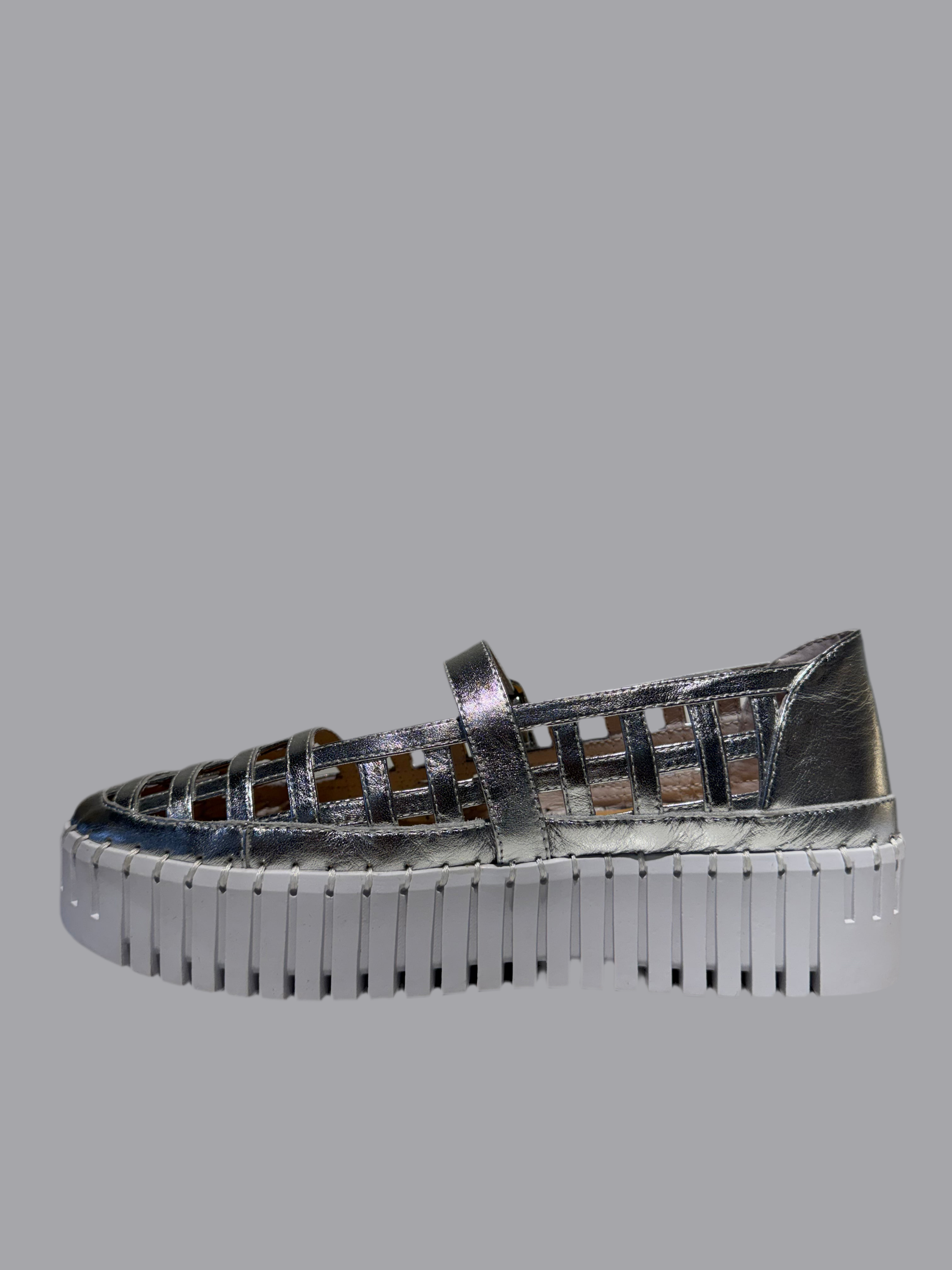 Django and Juliette Silver Metallic Mary Jane