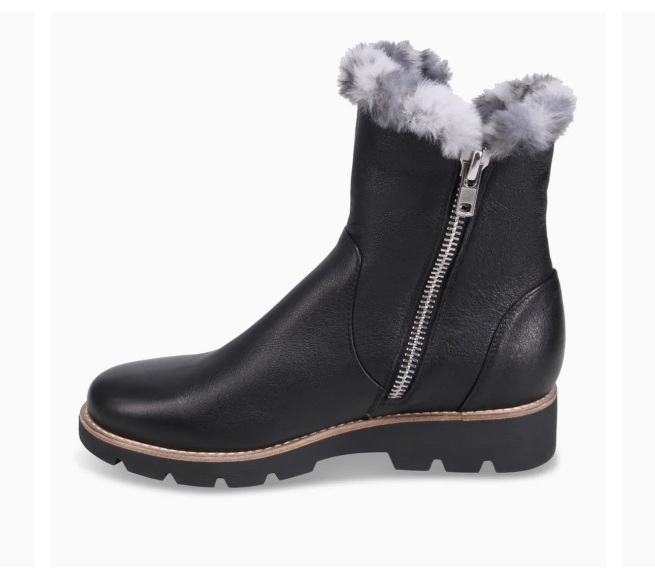 Django and Juliette Dlinga Black Leather Bootie Leopard