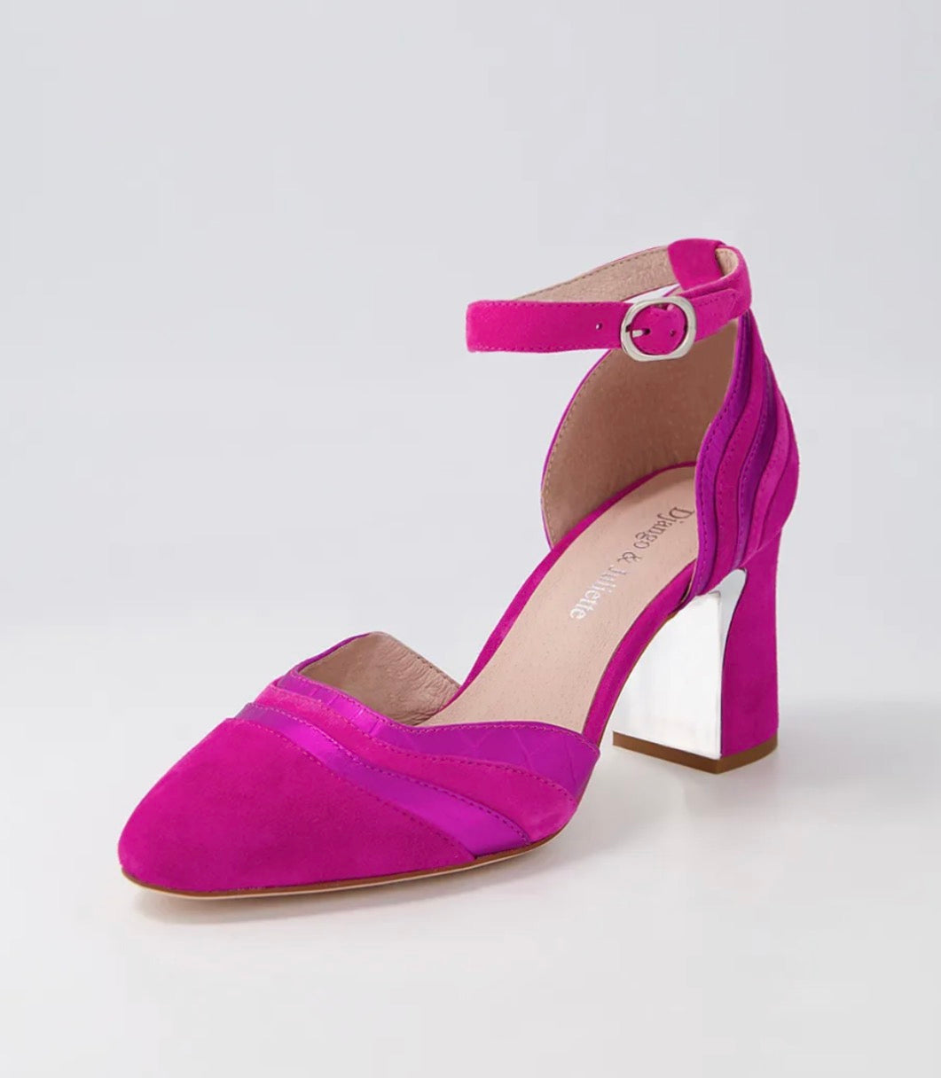 Django & Juliette kimo Ankle Strap Heel - Fuscia
