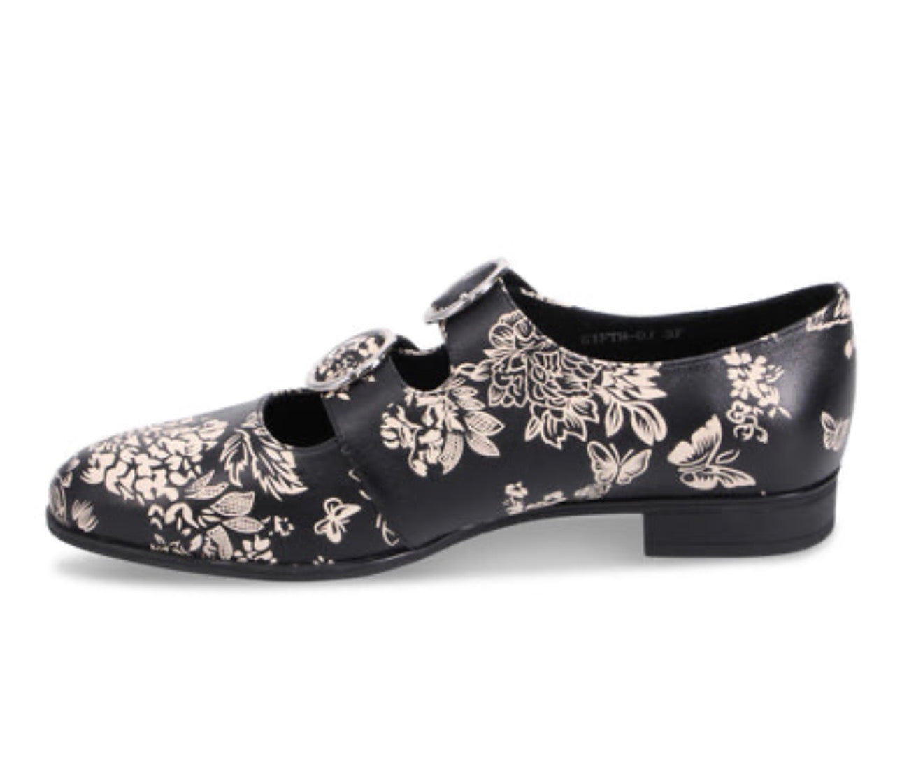 Django and Juliette Leather Floral Print Shoe