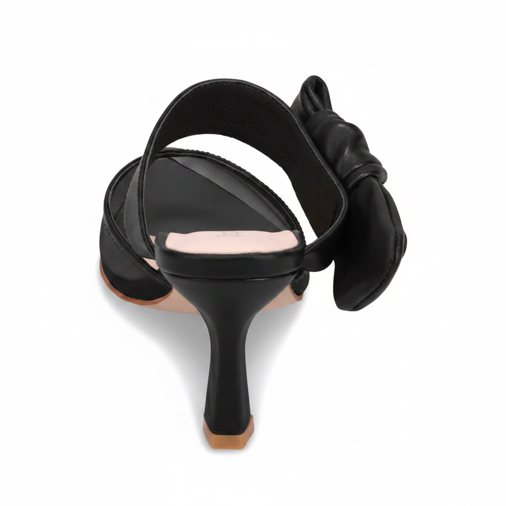 Django and Juliette Lyla Open Back Heel Black