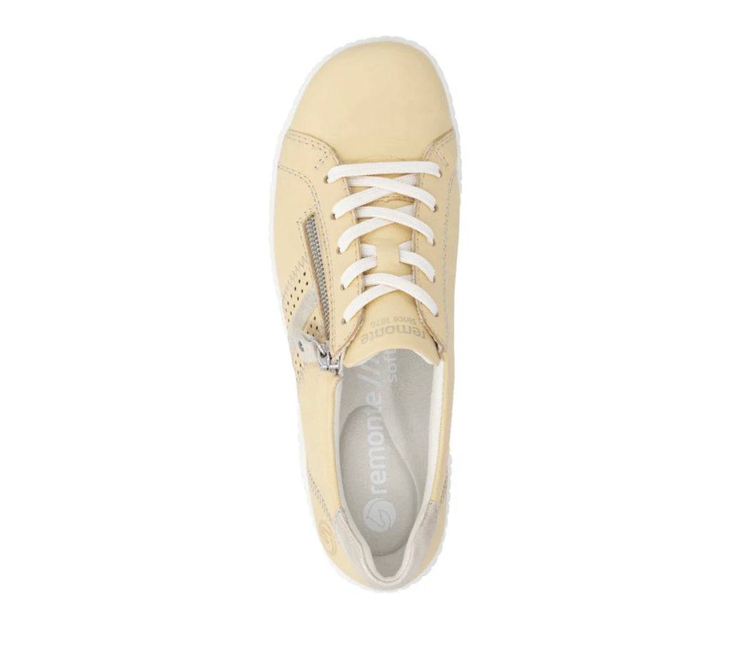 Remonte Women's Leather Sneaker Yellow