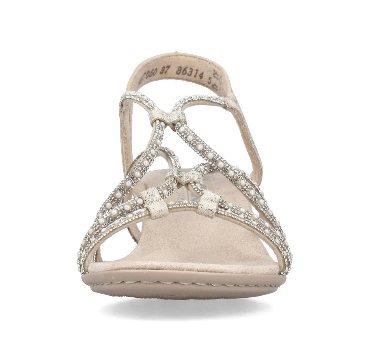 Rieker Beige Women’s Sparkly Sandals 64970