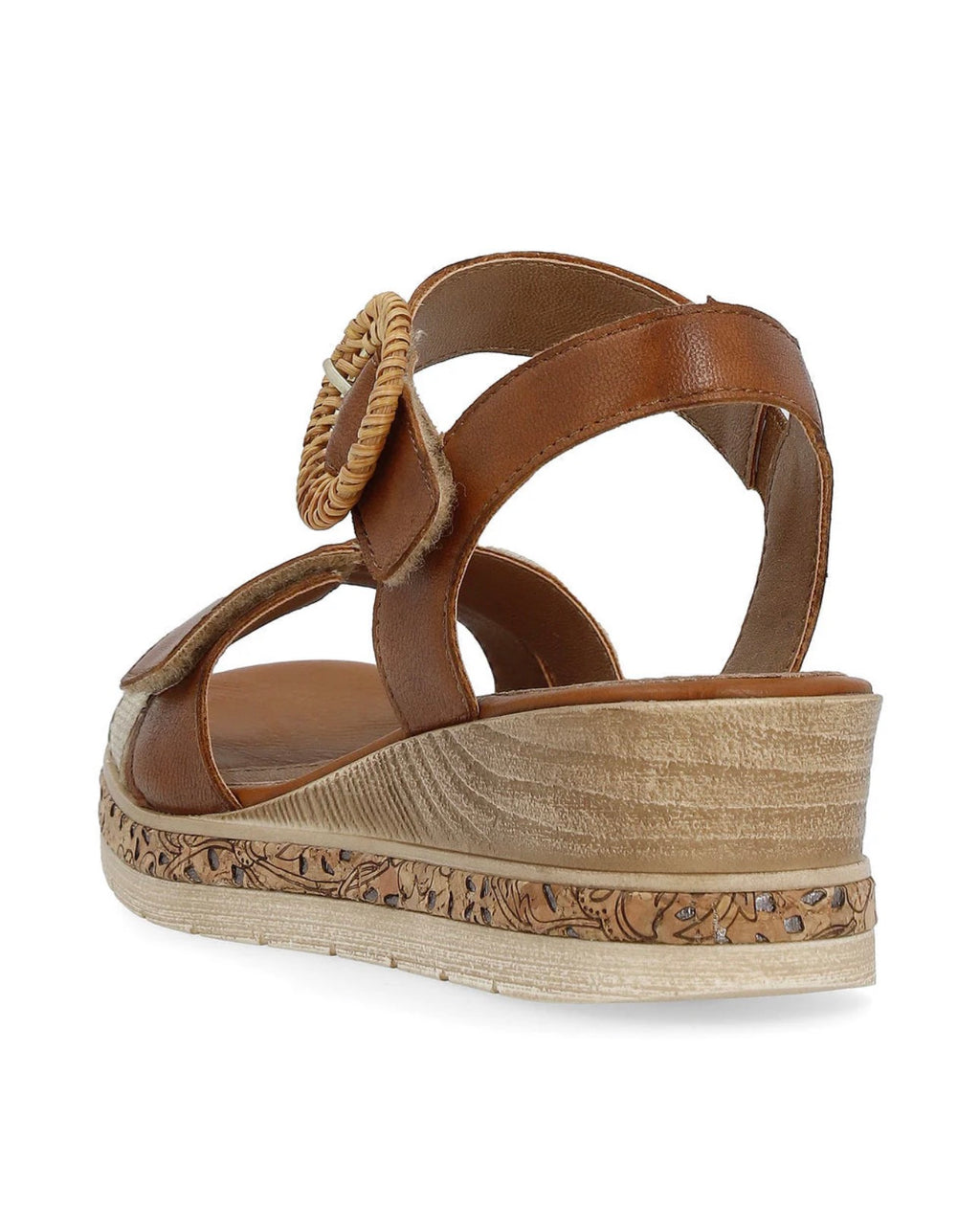 Remonte Camel Adjustable Wedge Sandals