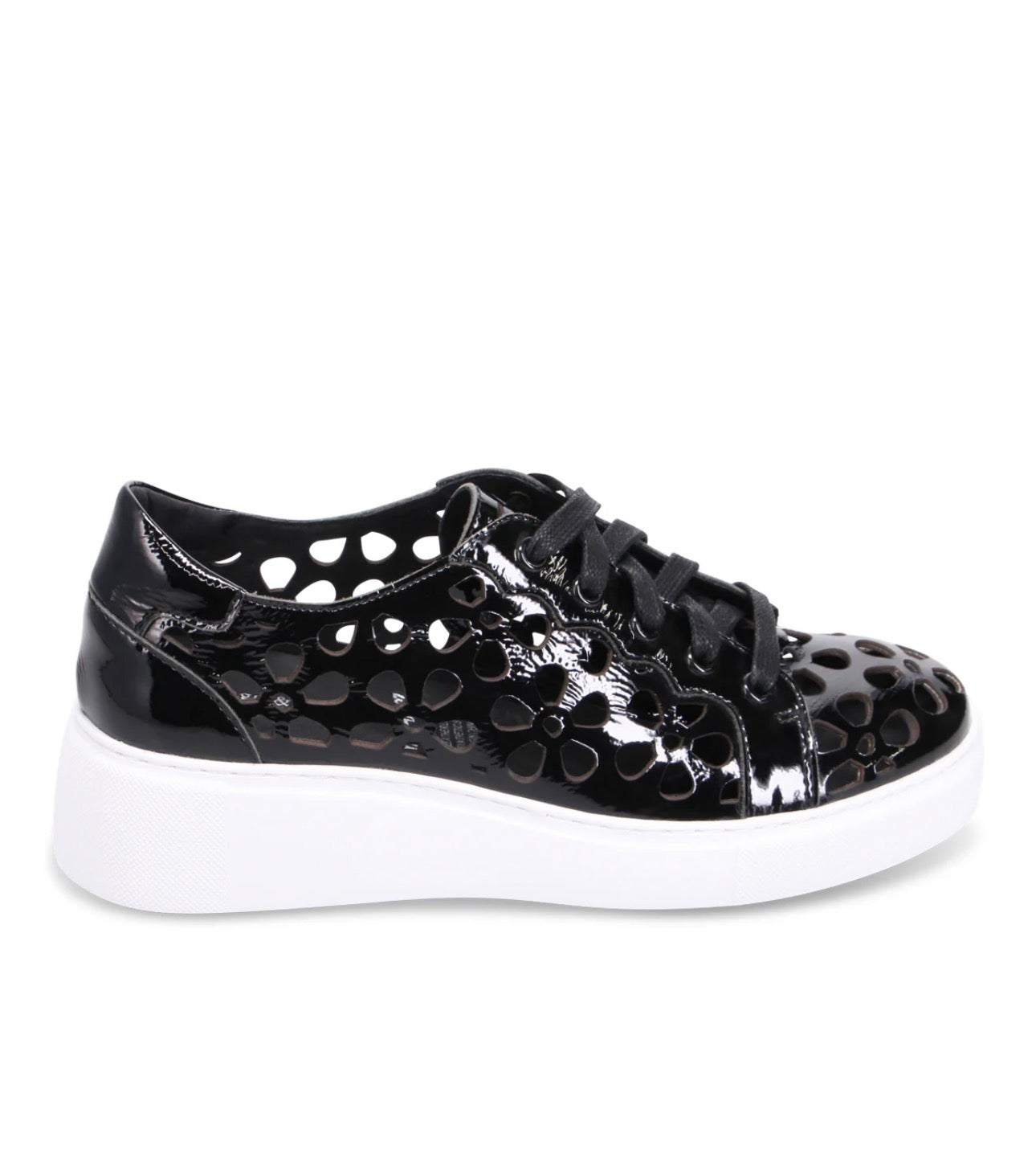Django and Juliette Yarry Black Patent Leather Sneakers