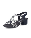 Rieker Black Women’s Sparkly Sandals 64970-00