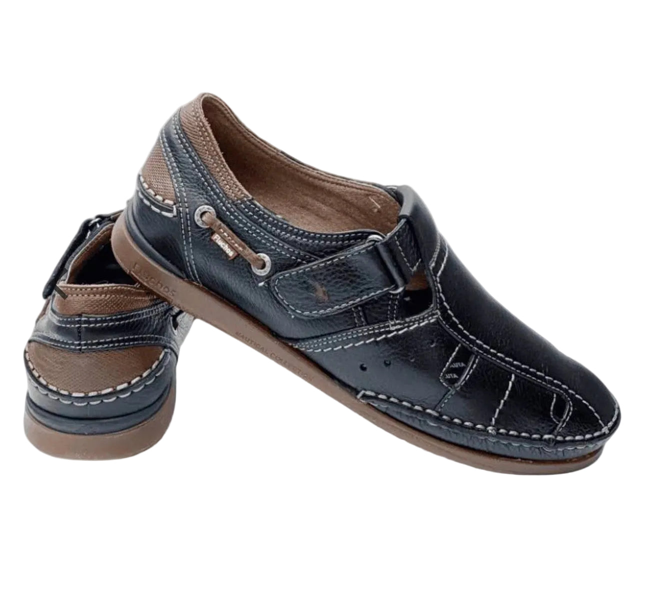 Fluchos Men’s Mariner Black Leather Sandal