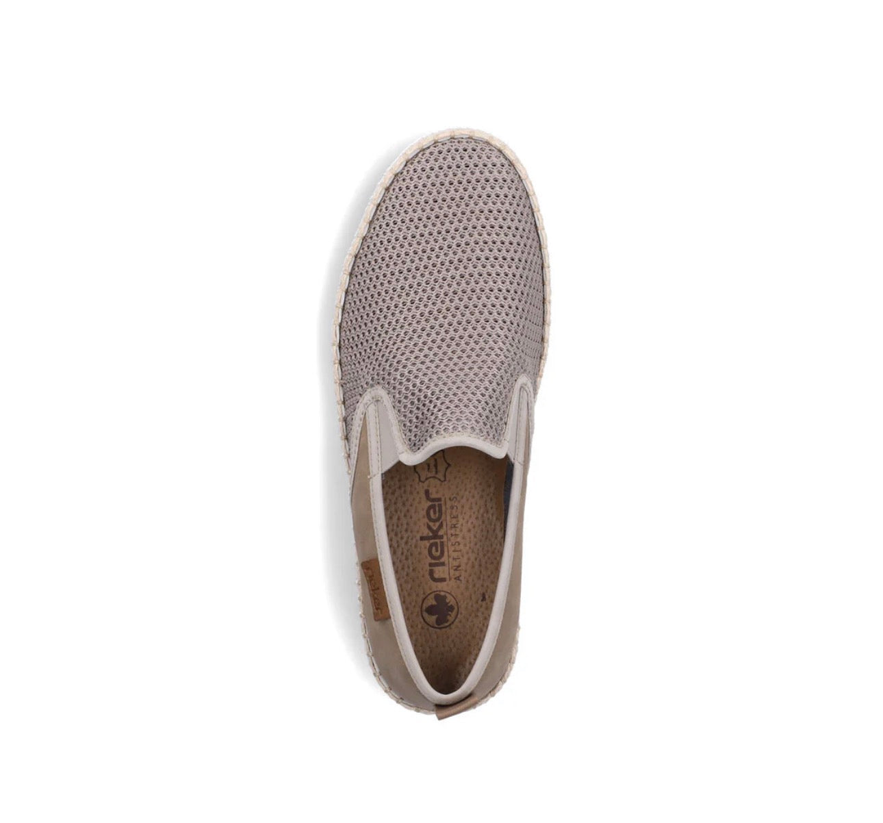 Rieker Men’s Grey Mesh Slip On Shoes