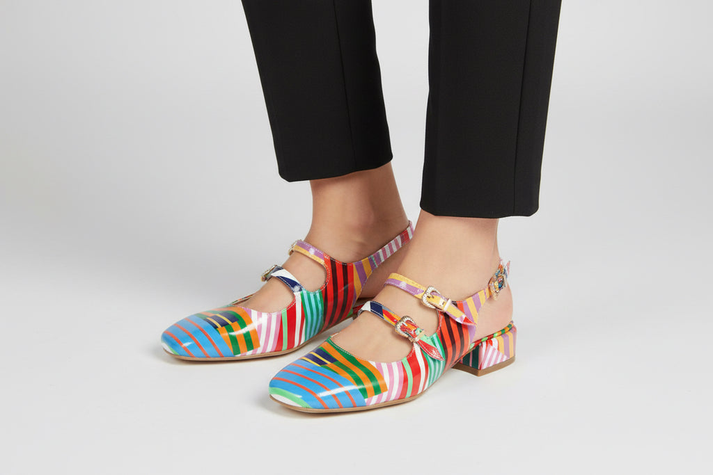 Django and Juliette Viraze Mary Jane (white stripes)
