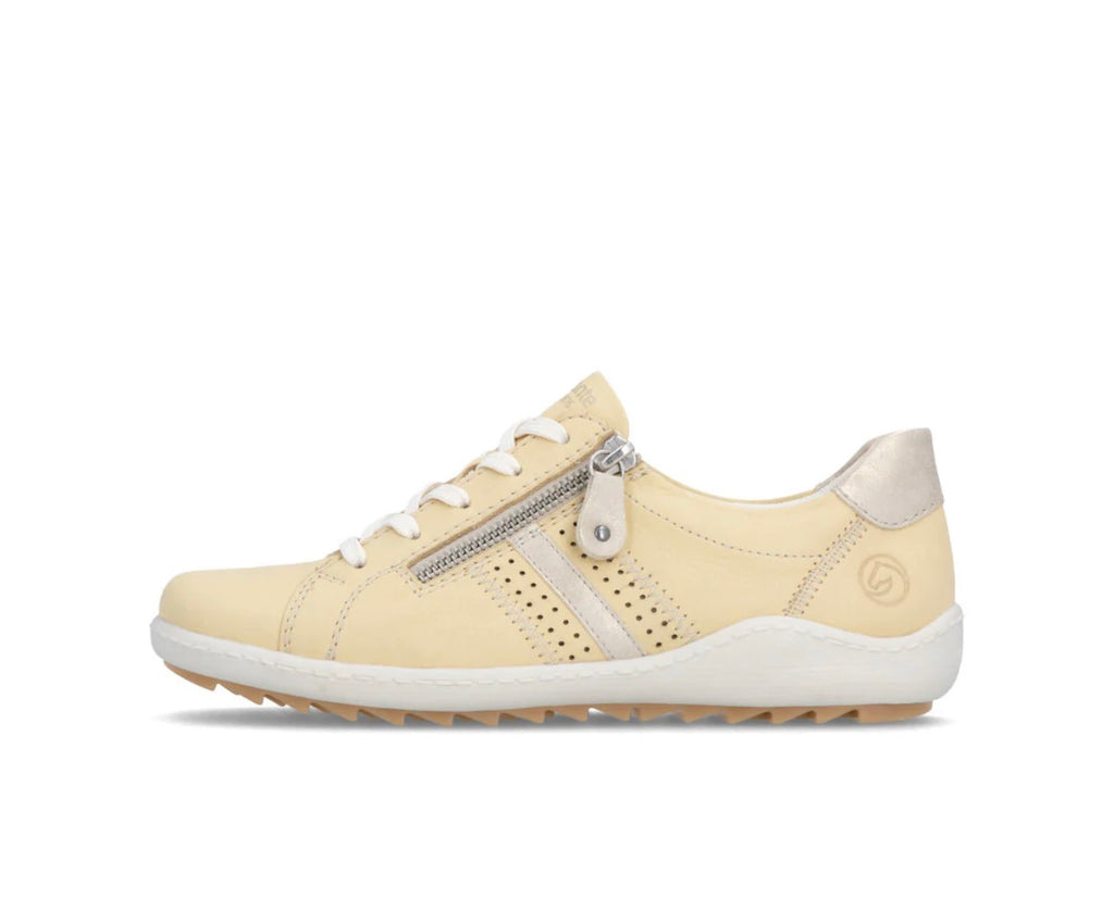 Remonte Women's Leather Sneaker Yellow