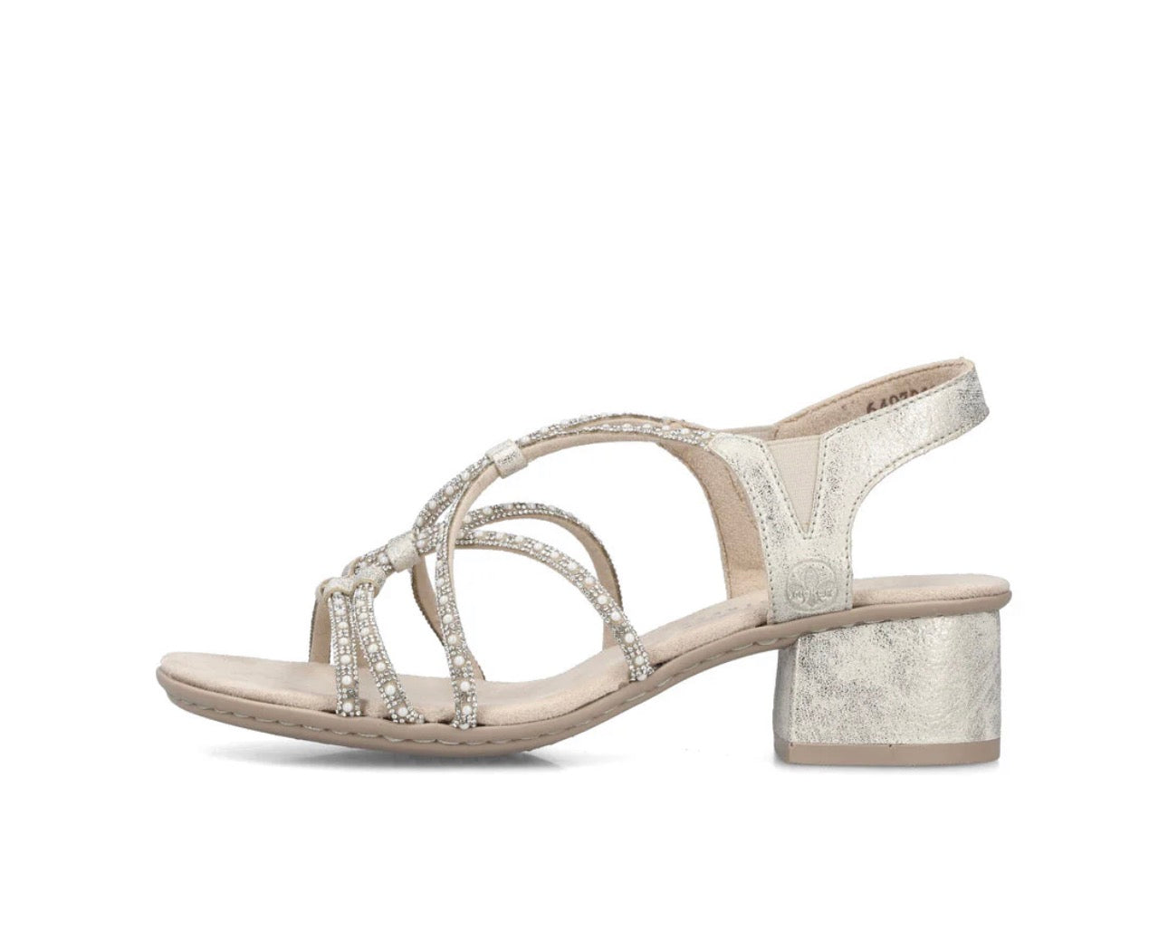 Rieker Beige Women’s Sparkly Sandals 64970