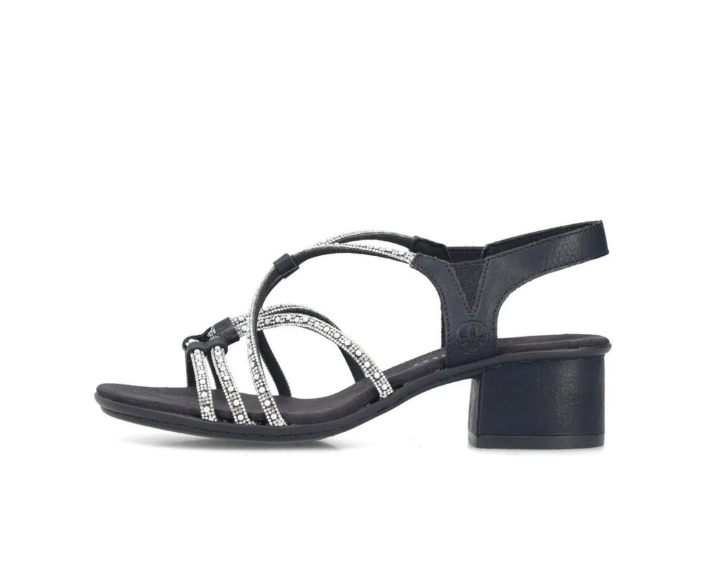Rieker Black Women’s Sparkly Sandals 64970-00